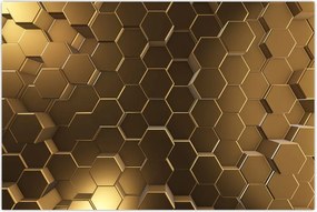 Tablou - Hexagoane verzi (90x60 cm)