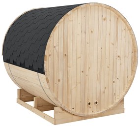 Vonkajšia sudová sauna Spitzbergen L dĺžka 190 cm priemer 190 cm (6 kW)