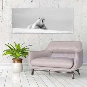 Tablou - Urs polar,alb-negru (120x50 cm)