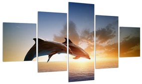 Tablou cu delfinii (125x70 cm), în 40 de alte dimensiuni noi