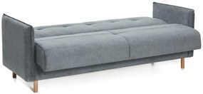 Canapea Extensibilă 3 locuri STONE, cu ladă de depozitare, 210x70x98 cm, Aston-Gri
