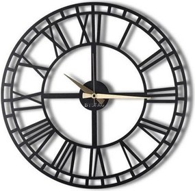Ceas perete Classic, negru, metal, 50x50 cm