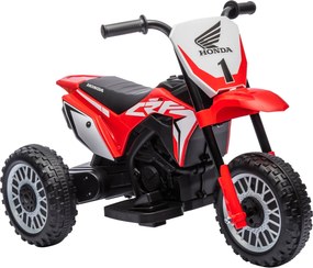 HOMCOM Motocicletă Electrică pentru Copii 6V Honda CRF450RL Licențiată Roșu 3 Roți 18-36 Luni | Aosom Romania