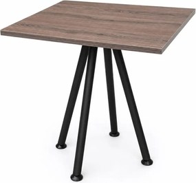 Masă fixă Pătrată din MDF, Obelix,negru-nuc
