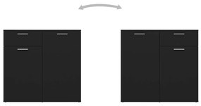 Servantă, negru, 80x36 x75 cm, pal