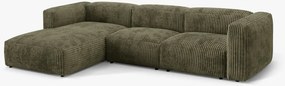 Coltar modular Martina corduroy Tilia L332 cm