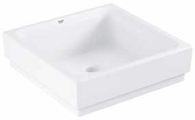 Lavoar baie pe blat alb 41 cm, patrat, Grohe Cube Ceramic Pure Guard