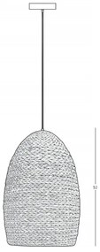 Lustra/Pendul ratan natural boho style Sharise