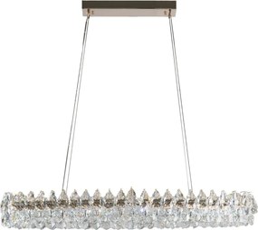 Lustra metal auriu si cristale sticla BARLETTA 120 OVAL