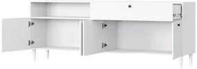 Comoda cu dulapuri si sertar DULLUM 200x75cm, alba