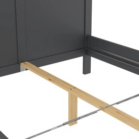 Pat matrimonial gri 140x200 cm Paris – Tvilum