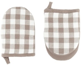Set de mănuși de bucătărie 2 buc. din bumbac Gingham – Tiseco Home Studio