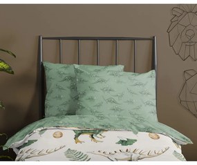 Lenjerie de pat pentru copii verde-bej din bumbac pentru pătuț 100x135 cm Gabi – Good Morning