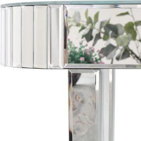 Masa toaleta oglinda, masuta consola, 120 cm, cosmetica machiaj, vanity birou, Argintiu - MAOG3