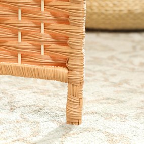 HOMCOM Paravan interior din lemn 3 panouri despărțitor pliabil pentru living dormitor 135 x 180 cm maro deschis | Aosom Romania