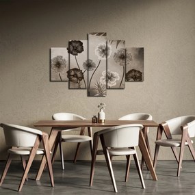 Tablou - Flori desenate (150x105 cm)
