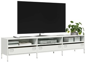 851351 vidaXL Dulap TV, alb, 202x39x43,5 cm, oțel laminat la rece