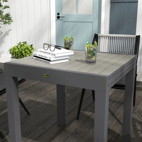 Masă extensibilă pentru terasă Outsunny, cu 4-6 locuri, 81-162 cm | Aosom Romania