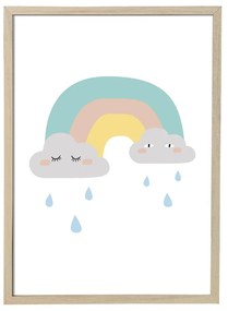 Poster de perete în ramă naturală Bloomingville Mini Saida Frame, 55 x 75 cm