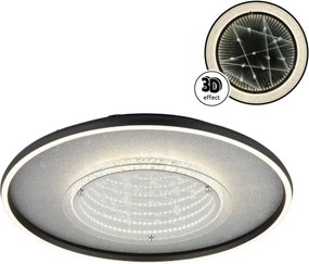 Globo 68288D3 - Lampă de tavan LED MIRRORA 40W/230V, diam. 51,5 cm, neagră