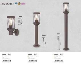 Stalp iluminat exterior cu protectie IP44 H-50cm Budapest 8889 RX