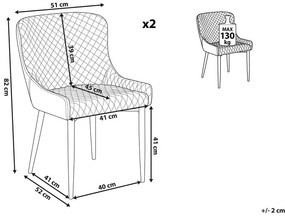 Set 2 buc. scaune pentru sufragerie Soho (negru). 1009898