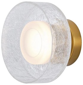 Aplică LED/8W/230V 3000K auriu/transparent