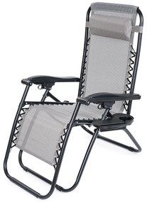 Scaun de plajă pentru grădină 4Home Relax, gri