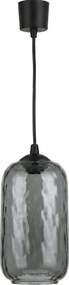 Brilagi - Lustră LED suspendată pe cablu R GLASS 1xE27/60W/230V Ø 14 cm negru/gri fumuriu