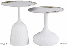 Masuta de cafea Salo A marmura alba ø50/h60 cm