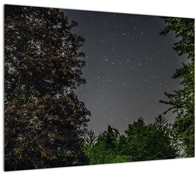 Tablou pe sticlă cu cerul nocturn (70x50 cm)