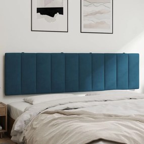 374685 vidaXL Pernă tăblie de pat, albastru, 180 cm, catifea