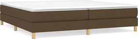 vidaXL Pat box spring cu saltea, maro închis, 200x200 cm, textil