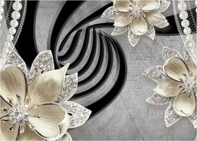 Tablou - 3D Flori aurii (70x50 cm)