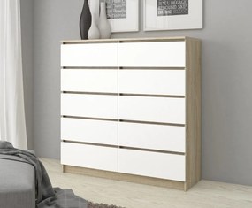 Comodă Kraft 10SZ (stejar sonoma + alb). 1117145