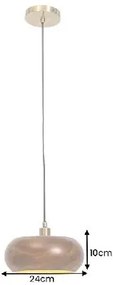 Lustra din lemn de salcam ALVA 25cm