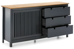 Comodă din lemn Marckeric Bruna, gri