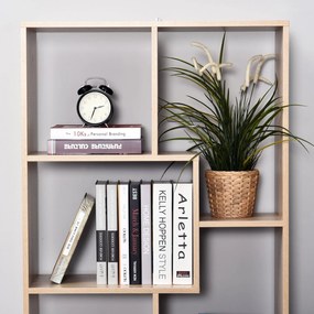 HomCom biblioteca moderna, 8 rafturi 70x24x178 cm, maro | AOSOM RO