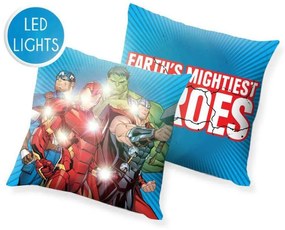 Avengers Pernă Decorative cu LED, 40x40 cm