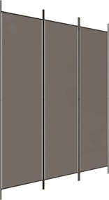 vidaXL Paravan de cameră cu 3 panouri, antracit, 150x200 cm, textil