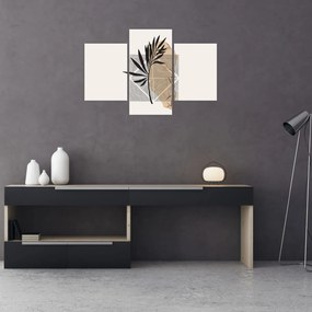 Tablou - Abstracție cu frunze tropicale N⁰1 (90x60 cm)
