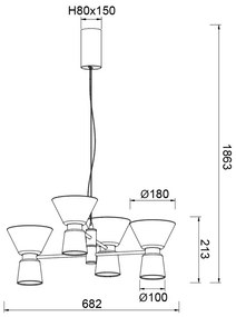 Lustra LED suspendata design modern NEW YORK 4L