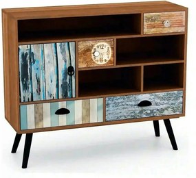 Comoda MEZO KM3, multicolor, PAL/metal, 93x29x80 cm