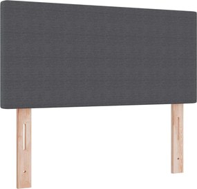 vidaXL Tăblie LED cu benzi LED Gri închis 80 cm Țesătură din corduroy