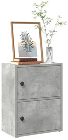 vidaXL Bibliotecă, gri beton, 40x24x52 cm, lemn prelucrat