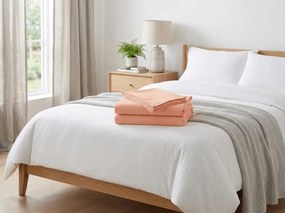 Cearsaf din bumbac STANDARD 140x240 cm, piersica