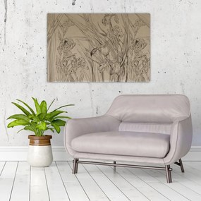 Tablou - Contururile plantelor (90x60 cm)