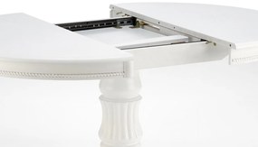Set masa extensibila William alba L90-124 cm + 4 scaune Verdi gri/alb