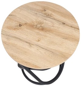 Masuta de cafea Eos E stejar artizan/negru ø45/h55 cm