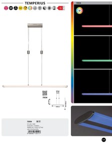 Lustra LED smart cu LED RGB si telecomanda Temperius